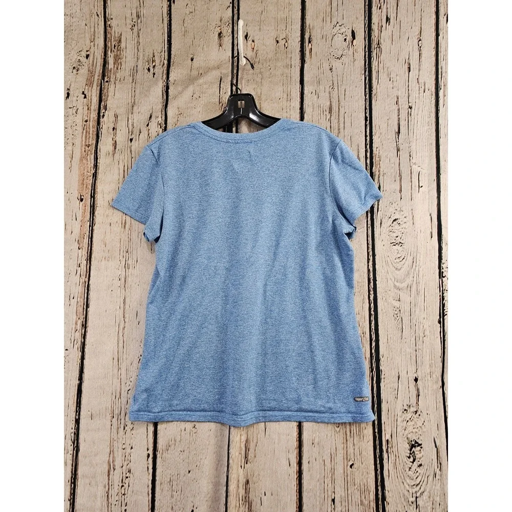 The North‎ Face Womens VaporWick Short Sleeve T-Shirt Blue Heather Large L/G EUC - Picture 2 of 6